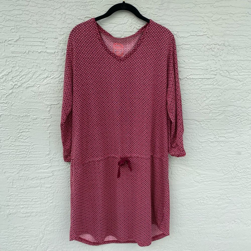 Hanes Sleepwear Dress Sz L V Neck Tie Waist